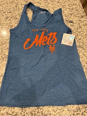 MLB New York Mets Blue Tank with Orange Script